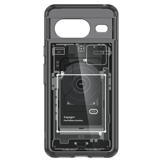 Husa Spigen Ultra Hybrid pentru Google Pixel 8 Negru (Pixel 8, ACS06279) by www.silkase.ro