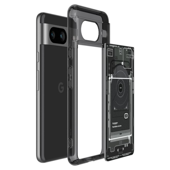 Husa Spigen Ultra Hybrid pentru Google Pixel 8 Negru (Pixel 8, ACS06279) by www.silkase.ro