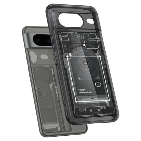 Husa Spigen Ultra Hybrid pentru Google Pixel 8 Negru (Pixel 8, ACS06279) by www.silkase.ro