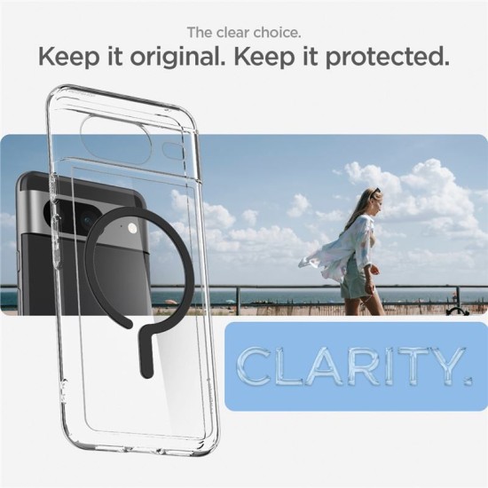 Husa Spigen Ultra Hybrid OneTap Ring MagSafe compatibila cu Google Pixel 8 Black (Pixel 8, ACS06281) by www.silkase.ro