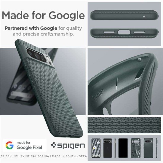 Husa de protectie mata pentru Google Pixel 8 Pro, Termopoliuretan, Verde (Spigen, Pixel 8 Pro) by www.silkase.ro Husa de protectie mata pentru Google Pixel 8 Pro, Termopoliuretan, Verde (Pixel 8 Pro, ACS06313) by www.silkase.ro