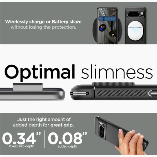 Husa Spigen Rugged Armor pentru Google Pixel 8 Pro Negru Mat (Pixel 8 Pro, ACS06314) by www.silkase.ro