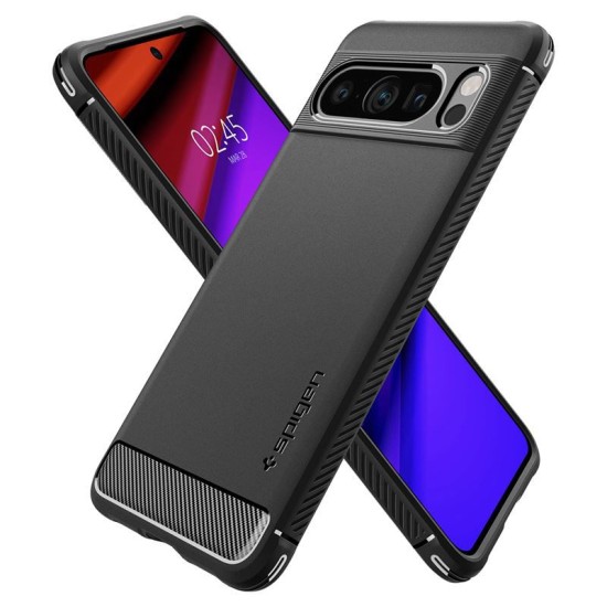 Husa Spigen Rugged Armor pentru Google Pixel 8 Pro Negru Mat (Pixel 8 Pro, ACS06314) by www.silkase.ro