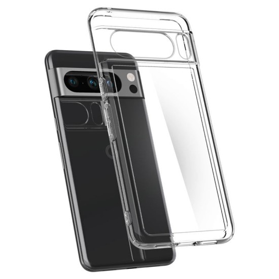 Husa Spigen Ultra Hybrid compatibila cu Google Pixel 8 Pro Crystal Clear (Pixel 8 Pro, ACS06315) by www.silkase.ro