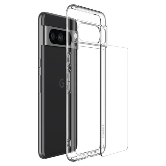 Husa Spigen Ultra Hybrid compatibila cu Google Pixel 8 Pro Crystal Clear (Pixel 8 Pro, ACS06315) by www.silkase.ro