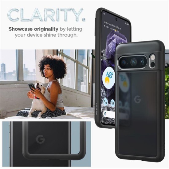 Carcasa Spigen, Ultra Hybrid, pentru Google Pixel 8 Pro, Matte Black (Spigen, Pixel 8 Pro) by www.silkase.ro Carcasa Spigen, Ultra Hybrid, pentru Google Pixel 8 Pro, Matte Black (Pixel 8 Pro, ACS06317) by www.silkase.ro
