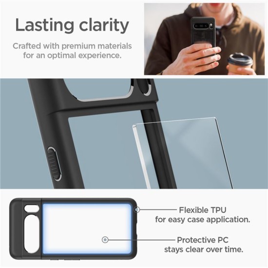 Carcasa Spigen, Ultra Hybrid, pentru Google Pixel 8 Pro, Matte Black (Spigen, Pixel 8 Pro) by www.silkase.ro Carcasa Spigen, Ultra Hybrid, pentru Google Pixel 8 Pro, Matte Black (Pixel 8 Pro, ACS06317) by www.silkase.ro