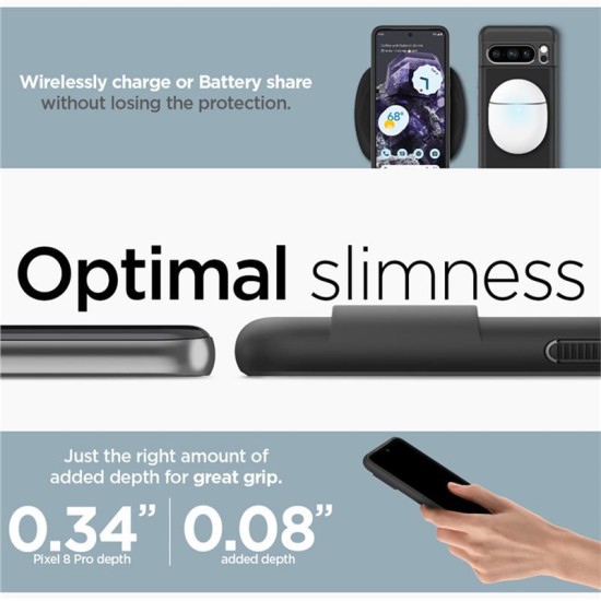 Carcasa Spigen, Ultra Hybrid, pentru Google Pixel 8 Pro, Matte Black (Spigen, Pixel 8 Pro) by www.silkase.ro Carcasa Spigen, Ultra Hybrid, pentru Google Pixel 8 Pro, Matte Black (Pixel 8 Pro, ACS06317) by www.silkase.ro