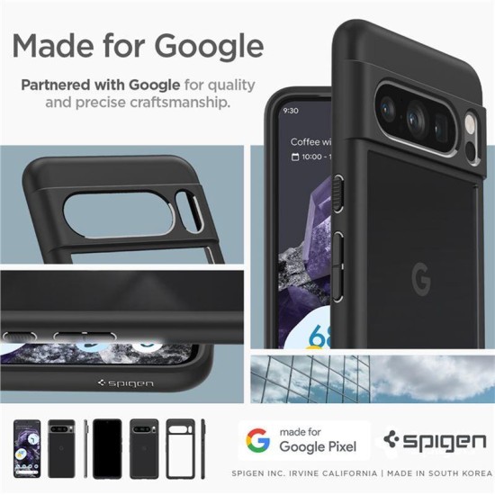 Carcasa Spigen, Ultra Hybrid, pentru Google Pixel 8 Pro, Matte Black (Spigen, Pixel 8 Pro) by www.silkase.ro Carcasa Spigen, Ultra Hybrid, pentru Google Pixel 8 Pro, Matte Black (Pixel 8 Pro, ACS06317) by www.silkase.ro