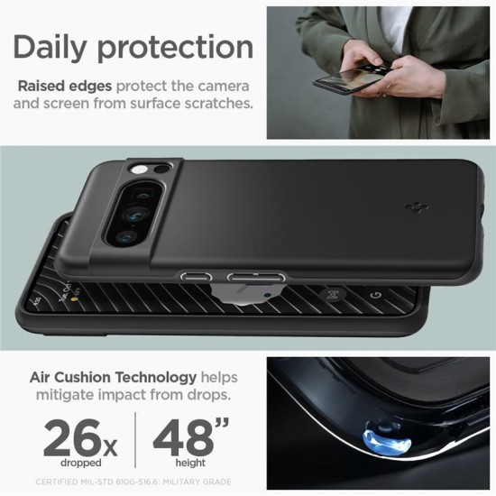 Husa din plastic Spigen pentru telefon mobil, mata, ultra-subtire, protector pentru camera, neagra, compatibila cu: Google Pixel 8 Pro (Spigen, Pixel 8 Pro) by www.silkase.ro Husa din plastic Spigen pentru telefon mobil, mata, ultra-subtire, protector pentru camera, neagra, compatibila cu: Google Pixel 8 Pro (Pixel 8 Pro, ACS06325) by www.silkase.ro
