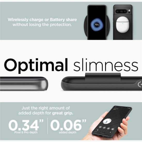 Husa din plastic Spigen pentru telefon mobil, mata, ultra-subtire, protector pentru camera, neagra, compatibila cu: Google Pixel 8 Pro (Spigen, Pixel 8 Pro) by www.silkase.ro Husa din plastic Spigen pentru telefon mobil, mata, ultra-subtire, protector pentru camera, neagra, compatibila cu: Google Pixel 8 Pro (Pixel 8 Pro, ACS06325) by www.silkase.ro