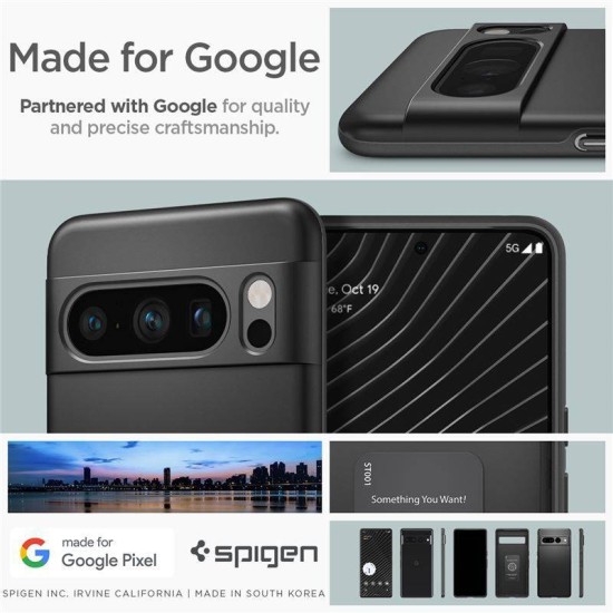 Husa din plastic Spigen pentru telefon mobil, mata, ultra-subtire, protector pentru camera, neagra, compatibila cu: Google Pixel 8 Pro (Spigen, Pixel 8 Pro) by www.silkase.ro Husa din plastic Spigen pentru telefon mobil, mata, ultra-subtire, protector pentru camera, neagra, compatibila cu: Google Pixel 8 Pro (Pixel 8 Pro, ACS06325) by www.silkase.ro