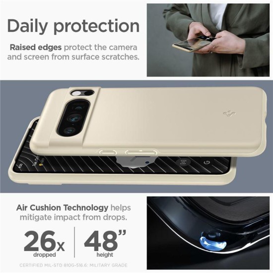 Husa Spigen Thin Fit pentru Google Pixel 8 Pro, Beige (Pixel 8 Pro, ACS06328) by www.silkase.ro