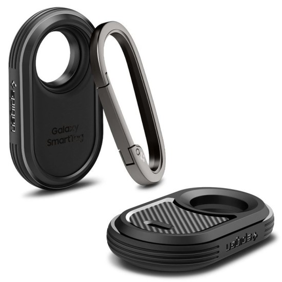 Carcasa Spigen Rugged Armor compatibila cu Samsung Galaxy SmartTag 2 Matte Black (Ingredi, ACS06271) by www.silkase.ro
