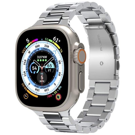 Curea, Spigen, Inox, Pentru Apple Watch 49/45/44/42 mm, Argintiu (Spigen, Ingredi) by www.silkase.ro Curea, Spigen, Inox, Pentru Apple Watch 49/45/44/42 mm, Argintiu (Ingredi, AMP06356) by www.silkase.ro