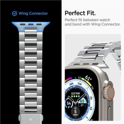 Curea, Spigen, Inox, Pentru Apple Watch 49/45/44/42 mm, Argintiu