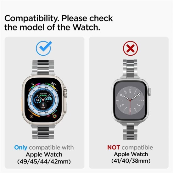 Curea, Spigen, Inox, Pentru Apple Watch 49/45/44/42 mm, Argintiu (Spigen, Ingredi) by www.silkase.ro Curea, Spigen, Inox, Pentru Apple Watch 49/45/44/42 mm, Argintiu (Ingredi, AMP06356) by www.silkase.ro