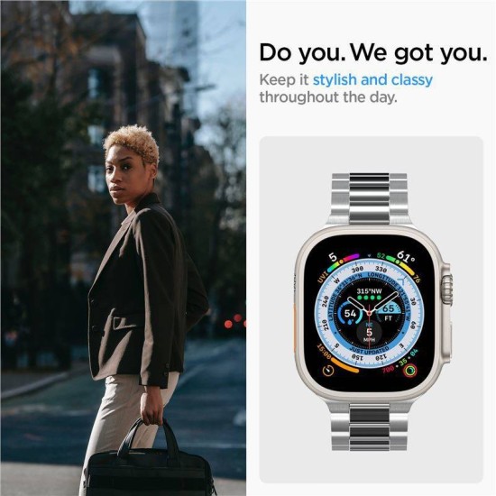 Curea, Spigen, Inox, Pentru Apple Watch 49/45/44/42 mm, Argintiu (Spigen, Ingredi) by www.silkase.ro Curea, Spigen, Inox, Pentru Apple Watch 49/45/44/42 mm, Argintiu (Ingredi, AMP06356) by www.silkase.ro