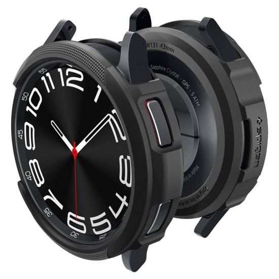 Husa Spigen Liquid Air compatibila cu Samsung Galaxy Watch 6 Classic 43mm Matte Black (Spigen, Ingredi) by www.silkase.ro Husa Spigen Liquid Air compatibila cu Samsung Galaxy Watch 6 Classic 43mm Matte Black (Ingredi, ACS06395) by www.silkase.ro