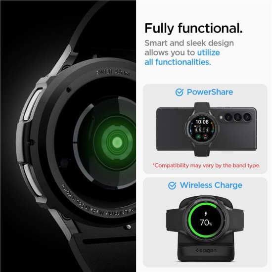 Husa Spigen Liquid Air compatibila cu Samsung Galaxy Watch 6 Classic 43mm Matte Black (Spigen, Ingredi) by www.silkase.ro Husa Spigen Liquid Air compatibila cu Samsung Galaxy Watch 6 Classic 43mm Matte Black (Ingredi, ACS06395) by www.silkase.ro