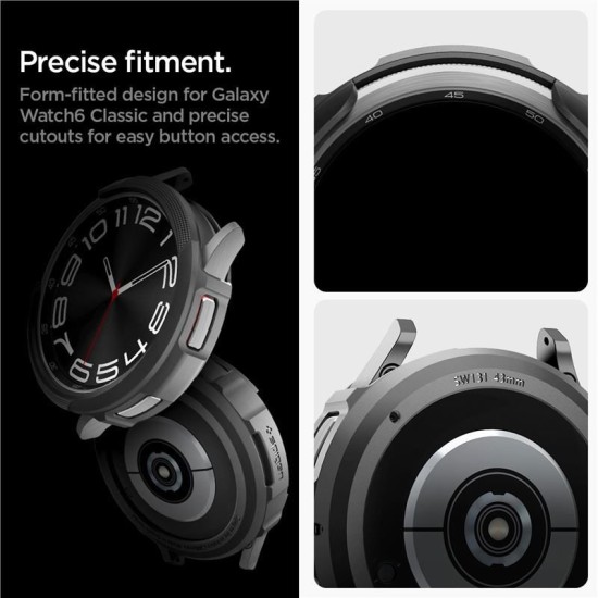 Husa Spigen Liquid Air compatibila cu Samsung Galaxy Watch 6 Classic 43mm Matte Black (Spigen, Ingredi) by www.silkase.ro Husa Spigen Liquid Air compatibila cu Samsung Galaxy Watch 6 Classic 43mm Matte Black (Ingredi, ACS06395) by www.silkase.ro