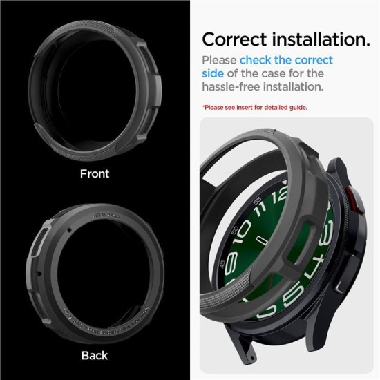 Husa Spigen Liquid Air compatibila cu Samsung Galaxy Watch 6 Classic 43mm Matte Black (Spigen, Ingredi) by www.silkase.ro Husa Spigen Liquid Air compatibila cu Samsung Galaxy Watch 6 Classic 43mm Matte Black (Ingredi, ACS06395) by www.silkase.ro