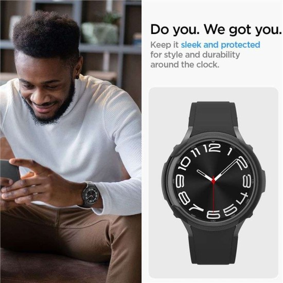 Husa Spigen Liquid Air compatibila cu Samsung Galaxy Watch 6 Classic 43mm Matte Black (Spigen, Ingredi) by www.silkase.ro Husa Spigen Liquid Air compatibila cu Samsung Galaxy Watch 6 Classic 43mm Matte Black (Ingredi, ACS06395) by www.silkase.ro