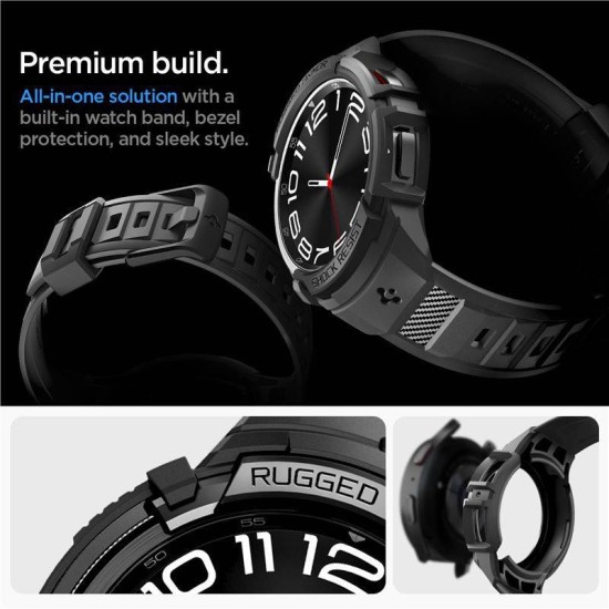 Husa Spigen Rugged Armor Pro compatibila cu Samsung Galaxy Watch 6 Classic 47mm Matte Black (Spigen, Ingredi) by www.silkase.ro Husa Spigen Rugged Armor Pro compatibila cu Samsung Galaxy Watch 6 Classic 47mm Matte Black (Ingredi, ACS06488) by www.silkase.ro