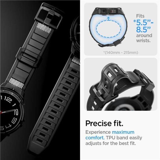 Husa Spigen Rugged Armor Pro compatibila cu Samsung Galaxy Watch 6 Classic 47mm Matte Black (Spigen, Ingredi) by www.silkase.ro Husa Spigen Rugged Armor Pro compatibila cu Samsung Galaxy Watch 6 Classic 47mm Matte Black (Ingredi, ACS06488) by www.silkase.ro