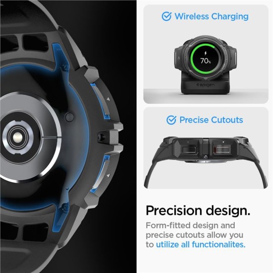 Husa Spigen Rugged Armor Pro compatibila cu Samsung Galaxy Watch 6 Classic 47mm Matte Black (Spigen, Ingredi) by www.silkase.ro Husa Spigen Rugged Armor Pro compatibila cu Samsung Galaxy Watch 6 Classic 47mm Matte Black (Ingredi, ACS06488) by www.silkase.ro