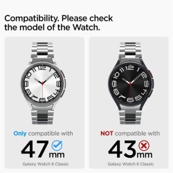 Curea otel inoxidabil Spigen Modern Fit compatibila cu Samsung Galaxy Watch 6 Classic 47mm Silver Curea otel inoxidabil Spigen Modern Fit compatibila cu Samsung Galaxy Watch 6 Classic 47mm Silver