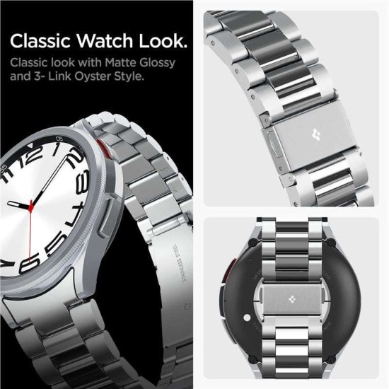 Curea otel inoxidabil Spigen Modern Fit compatibila cu Samsung Galaxy Watch 6 Classic 47mm Silver (Spigen, Ingredi) by www.silkase.ro Curea otel inoxidabil Spigen Modern Fit compatibila cu Samsung Galaxy Watch 6 Classic 47mm Silver (Ingredi, AMP06489) by www.silkase.ro