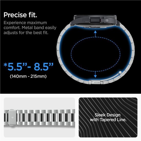 Curea otel inoxidabil Spigen Modern Fit compatibila cu Samsung Galaxy Watch 6 Classic 47mm Silver (Spigen, Ingredi) by www.silkase.ro Curea otel inoxidabil Spigen Modern Fit compatibila cu Samsung Galaxy Watch 6 Classic 47mm Silver (Ingredi, AMP06489) by www.silkase.ro