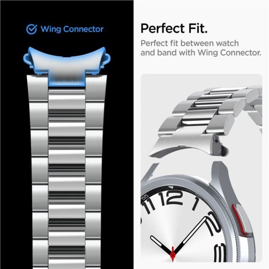 Curea otel inoxidabil Spigen Modern Fit compatibila cu Samsung Galaxy Watch 6 Classic 47mm Silver (Spigen, Ingredi) by www.silkase.ro Curea otel inoxidabil Spigen Modern Fit compatibila cu Samsung Galaxy Watch 6 Classic 47mm Silver (Ingredi, AMP06489) by www.silkase.ro