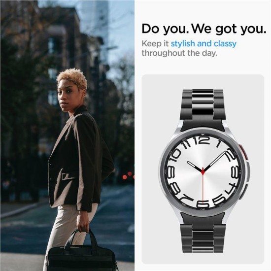 Curea pentru Samsung Galaxy Watch6 Classic 47mm, Spigen Modern Fit, Black (Ingredi, AMP06490) by www.silkase.ro