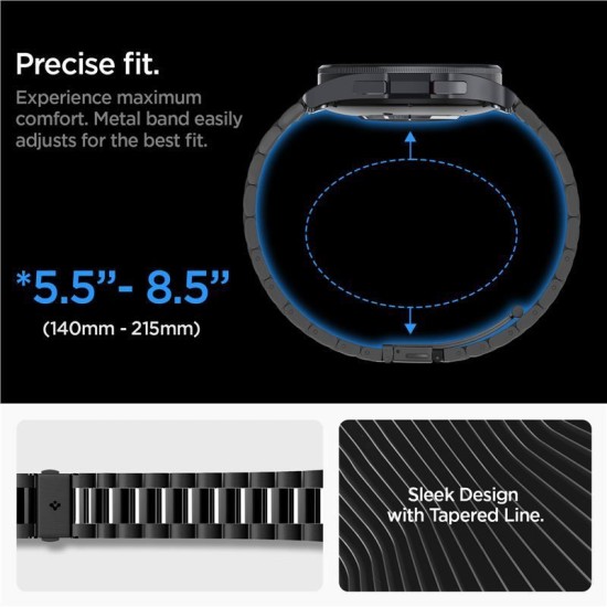 Curea pentru Samsung Galaxy Watch6 Classic 47mm, Spigen Modern Fit, Black (Ingredi, AMP06490) by www.silkase.ro