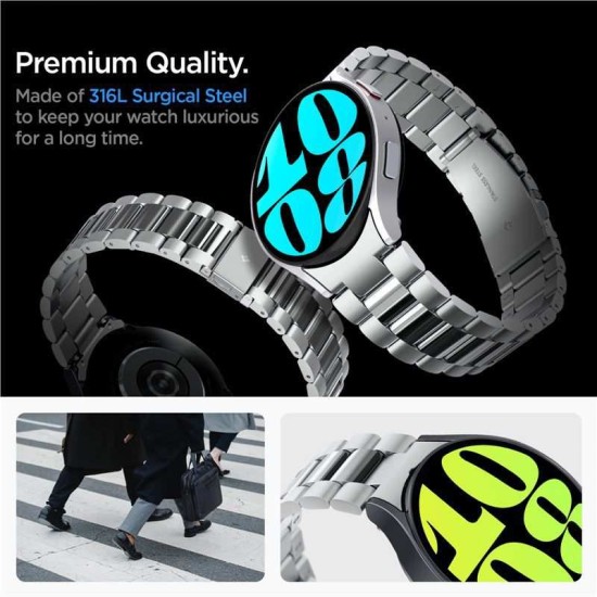 Curea pentru Samsung Galaxy Watch6 44mm - Spigen Modern Fit - Silver (Spigen, Ingredi) by www.silkase.ro Curea pentru Samsung Galaxy Watch6 44mm - Spigen Modern Fit - Silver (Ingredi, AMP06498) by www.silkase.ro