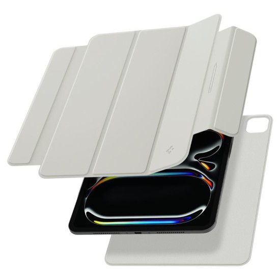 Husa tableta Spigen Air Skin Folio OneTap pentru iPad Pro 11" 5 gen. 2024 Gri (Ingredi, ACS06513) by www.silkase.ro