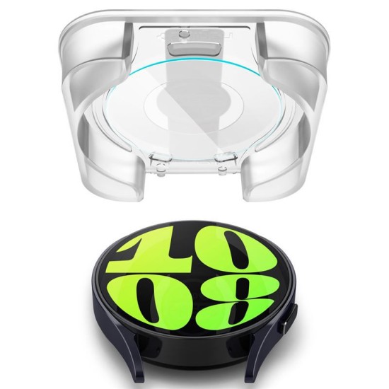 Set 2 folii sticla transparente cu sistem de montare Spigen GLAStR EZ FIT compatibil cu Samsung Galaxy Watch 6 44mm (Spigen, Ingredi) by www.silkase.ro Set 2 folii sticla transparente cu sistem de montare Spigen GLAStR EZ FIT compatibil cu Samsung Galaxy Watch 6 44mm (Ingredi, AGL06520) by www.silkase.ro