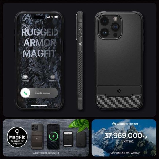 Carcasa Spigen Rugged Armor MagSafe pentru Apple Iphone 15 Pro Max, negru mat (Spigen, iPhone 15 Pro Max) by www.silkase.ro Carcasa Spigen Rugged Armor MagSafe pentru Apple Iphone 15 Pro Max, negru mat (iPhone 15 Pro Max, ACS06561) by www.silkase.ro