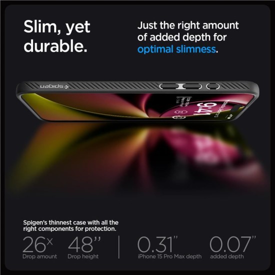 Husa Spigen Liquid Air compatibila cu iPhone 15 Pro Max Matte Black (Spigen, iPhone 15 Pro Max) by www.silkase.ro Husa Spigen Liquid Air compatibila cu iPhone 15 Pro Max Matte Black (iPhone 15 Pro Max, ACS06562) by www.silkase.ro