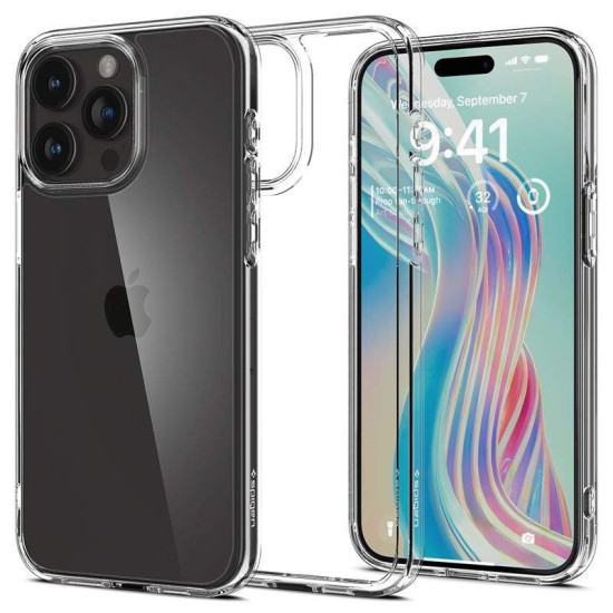 Husa Spigen Ultra Hybrid compatibila cu iPhone 15 Pro Max Crystal Clear (iPhone 15 Pro Max, ACS06565) by www.silkase.ro