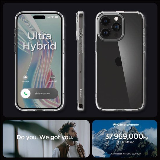 Husa Spigen Ultra Hybrid compatibila cu iPhone 15 Pro Max Crystal Clear (iPhone 15 Pro Max, ACS06565) by www.silkase.ro