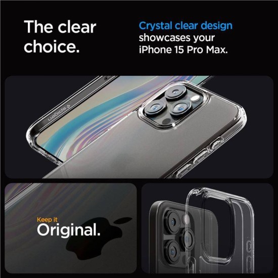 Husa telefon, Spigen, Pentru Apple iPhone 15 Pro Max, Transparent (Spigen, iPhone 15 Pro Max) by www.silkase.ro Husa telefon, Spigen, Pentru Apple iPhone 15 Pro Max, Transparent (iPhone 15 Pro Max, ACS06567) by www.silkase.ro