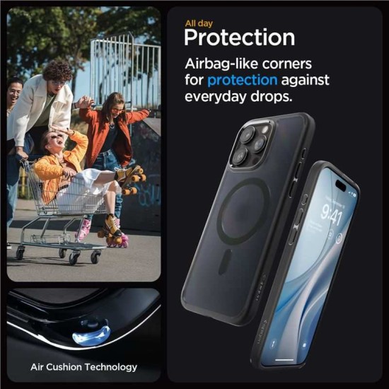 Husa pentru iPhone 15 Pro Max, Spigen Ultra Hybrid MagSafe, Frost Black (Spigen, iPhone 15 Pro Max) by www.silkase.ro Husa pentru iPhone 15 Pro Max, Spigen Ultra Hybrid MagSafe, Frost Black (iPhone 15 Pro Max, ACS06581) by www.silkase.ro