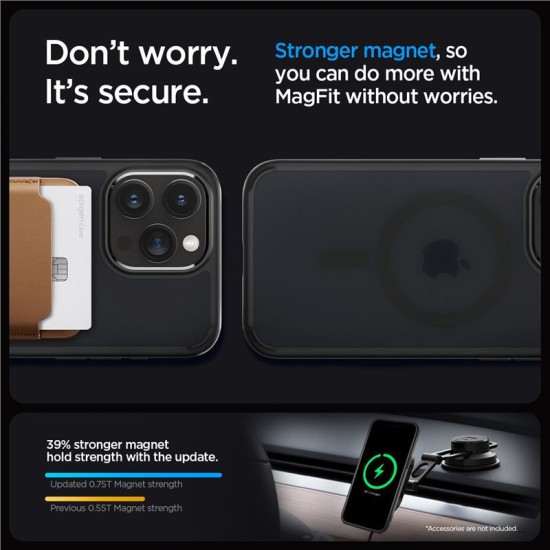 Husa pentru iPhone 15 Pro Max, Spigen Ultra Hybrid MagSafe, Frost Black (Spigen, iPhone 15 Pro Max) by www.silkase.ro Husa pentru iPhone 15 Pro Max, Spigen Ultra Hybrid MagSafe, Frost Black (iPhone 15 Pro Max, ACS06581) by www.silkase.ro