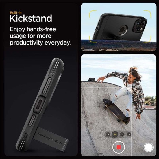 Husa Spigen Tough Armor MagSafe compatibila cu iPhone 15 Pro Max Black (Spigen, iPhone 15 Pro Max) by www.silkase.ro Husa Spigen Tough Armor MagSafe compatibila cu iPhone 15 Pro Max Black (iPhone 15 Pro Max, ACS06594) by www.silkase.ro