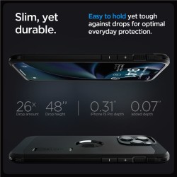 Husa Spigen Tough Armor MagSafe compatibila cu iPhone 15 Pro Max Black