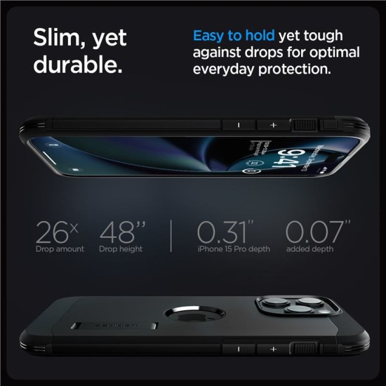 Husa Spigen Tough Armor MagSafe compatibila cu iPhone 15 Pro Max Black (Spigen, iPhone 15 Pro Max) by www.silkase.ro Husa Spigen Tough Armor MagSafe compatibila cu iPhone 15 Pro Max Black (iPhone 15 Pro Max, ACS06594) by www.silkase.ro