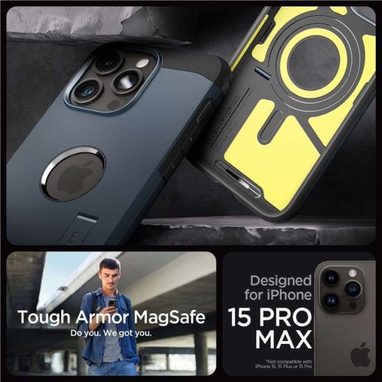 Husa Spigen Tough Armor MagSafe compatibila cu iPhone 15 Pro Max Metal Slate (Spigen, iPhone 15 Pro Max) by www.silkase.ro Husa Spigen Tough Armor MagSafe compatibila cu iPhone 15 Pro Max Metal Slate (iPhone 15 Pro Max, ACS06595) by www.silkase.ro